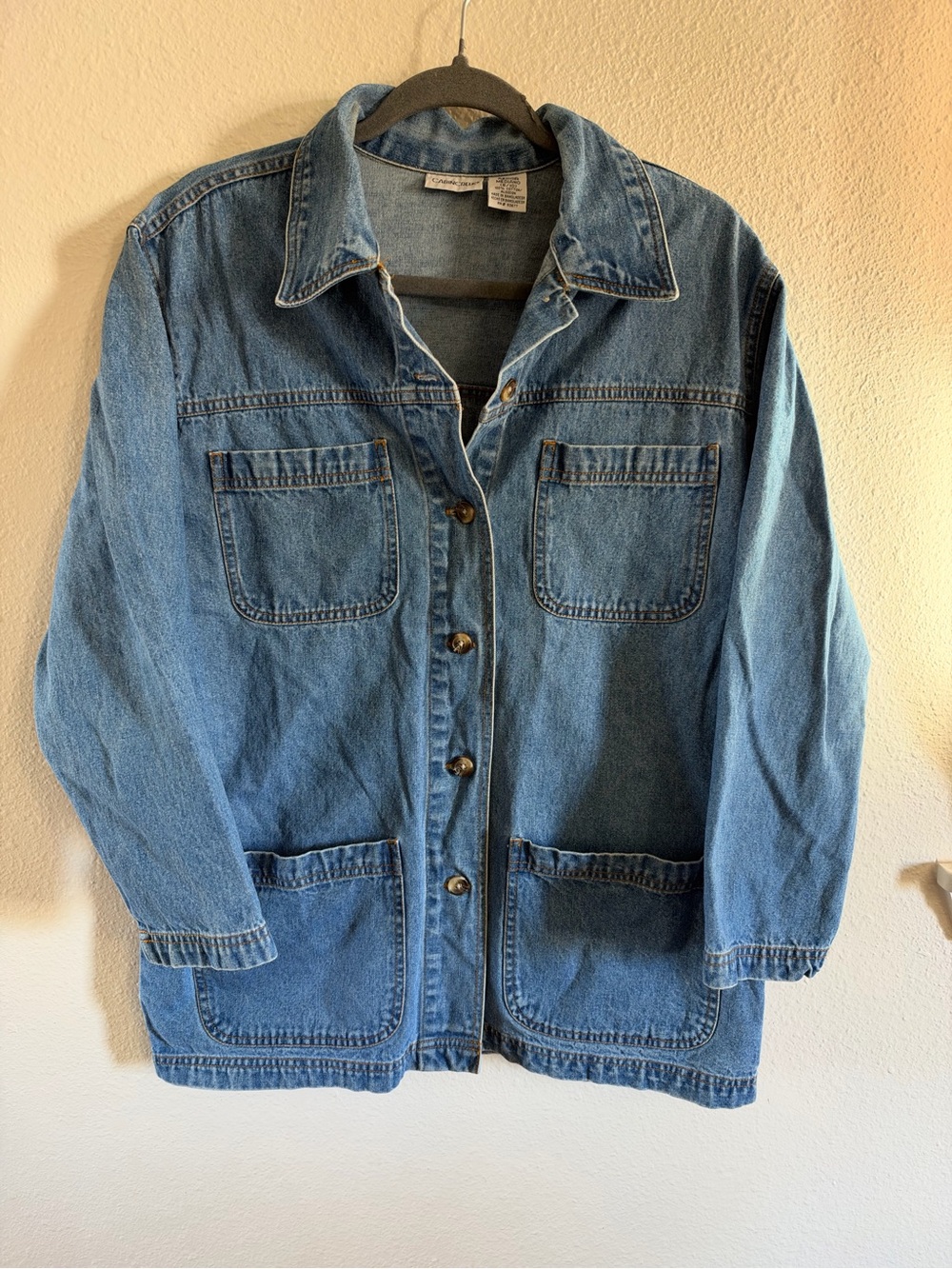 Vintage Cabin Creek Cottagecore Denim Shirt Jacket Womens Size M